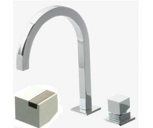 Смеситель Bandini Ice Cube 7507200001LR для раковины, хром/ручка белый дуб