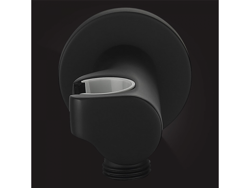 Купить Подключение для душевого шланга Elghansa WS-6K-Black, с боковым держателем лейки, черный