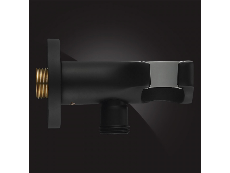 Купить Подключение для душевого шланга Elghansa WS-6K-Black, с боковым держателем лейки, черный