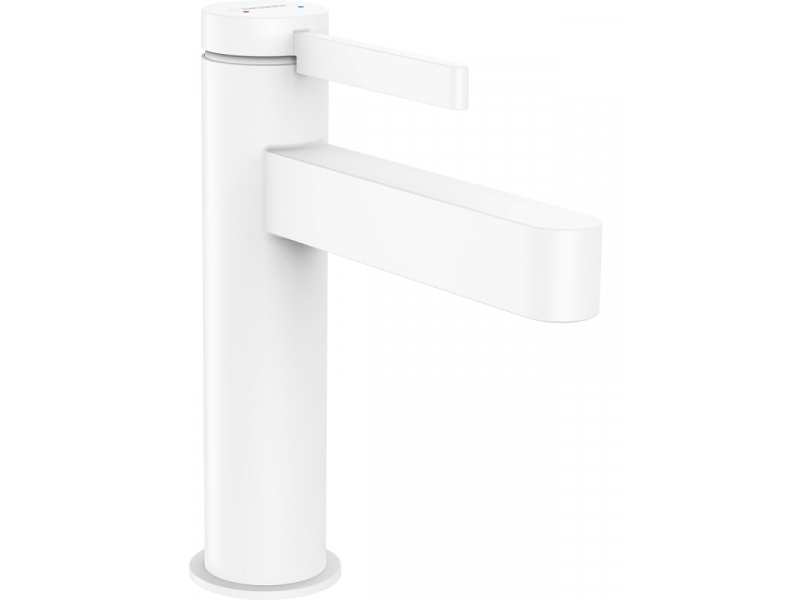 Купить Смеситель для раковины Hansgrohe Finoris, с донным клапаном, белый матовый, 76020700