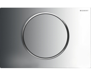 Клавиша Geberit Sigma Type 10 115.758.KN.5, одинарный смыв, рамка-матовый хром/кнопка-матовый хром/кольцо-глянцевый хром