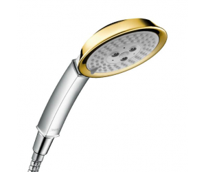 Душевая лейка Hansgrohe Raindance Classic 100 Air 3jet 28548090, хром/золото