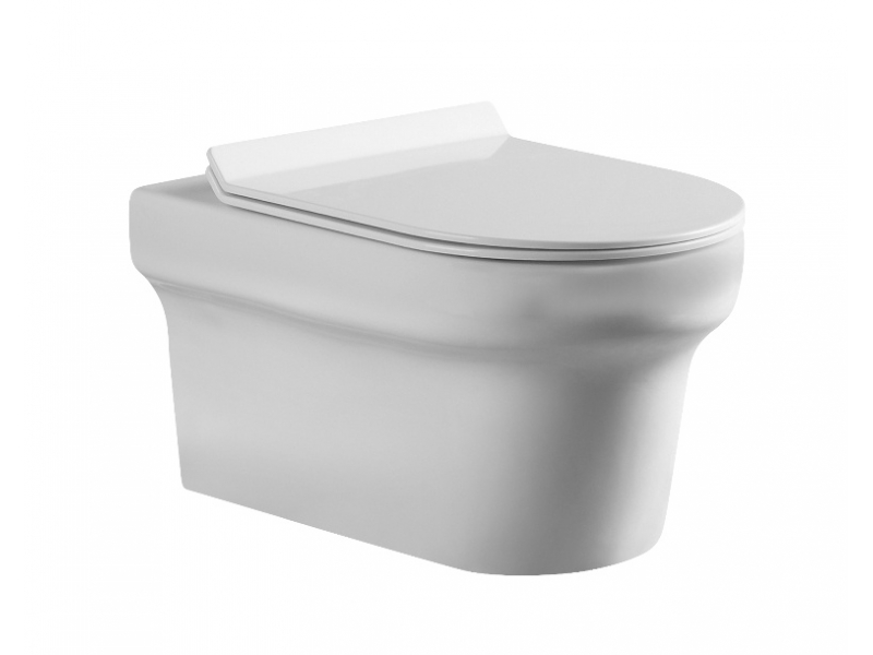 Купить Подвесной унитаз Aquanet Nova BL-101N-WHT (203341) Rimless, с крышкой-сиденьем Soft Close - Slimseat BL-005