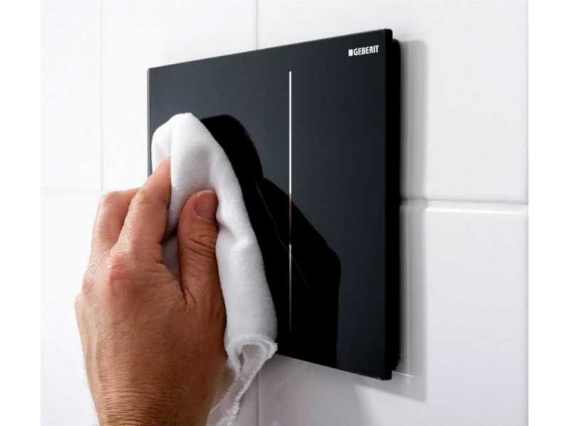 Купить Клавиша Geberit Sigma Type 70 115.625.SQ.1, двойной смыв, стекло/алюминий, цвет умбра
