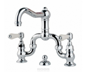Смеситель Nicolazzi Dames Anglaises 1419CR78 для раковины, хром, ручки P. Mont Blanc