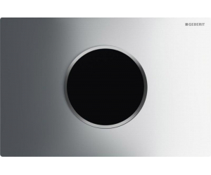 Привод бесконтактного смыва Geberit Sigma Type 10 115.907.KH.1 для унитаза, 230В, двойной смыв, пластик, глянцевый хром / матовый хром / глянцевый хром