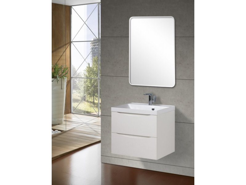 Купить Тумба под раковину BelBagno Marino MARINO-600-2C-SO-BL-P, 60 х 45 х 55 см, Bianco Lucido - белый глянец