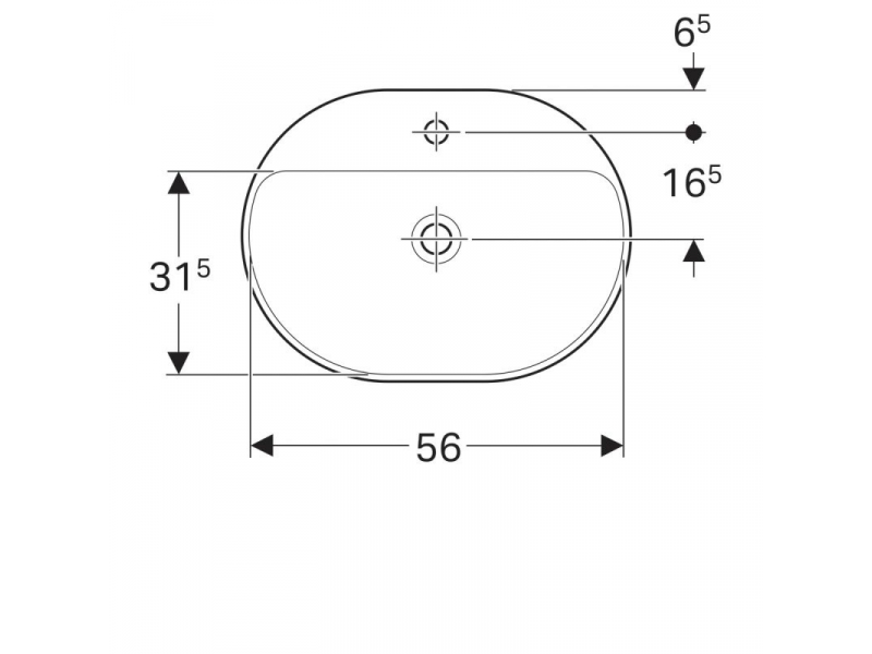 Купить Раковина Geberit Variform 500.734.01.2, 60 x 45 см, белая