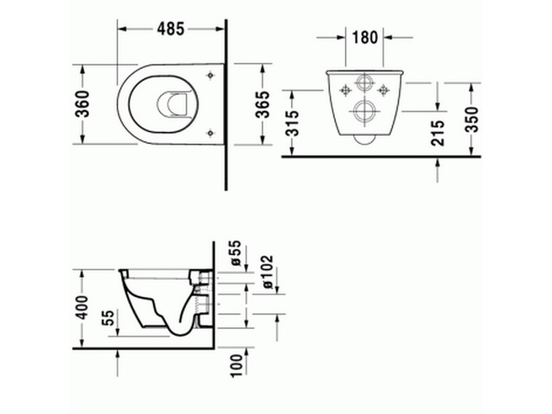 Купить Подвесной унитаз Duravit Darling New 2549090000 360*485 мм