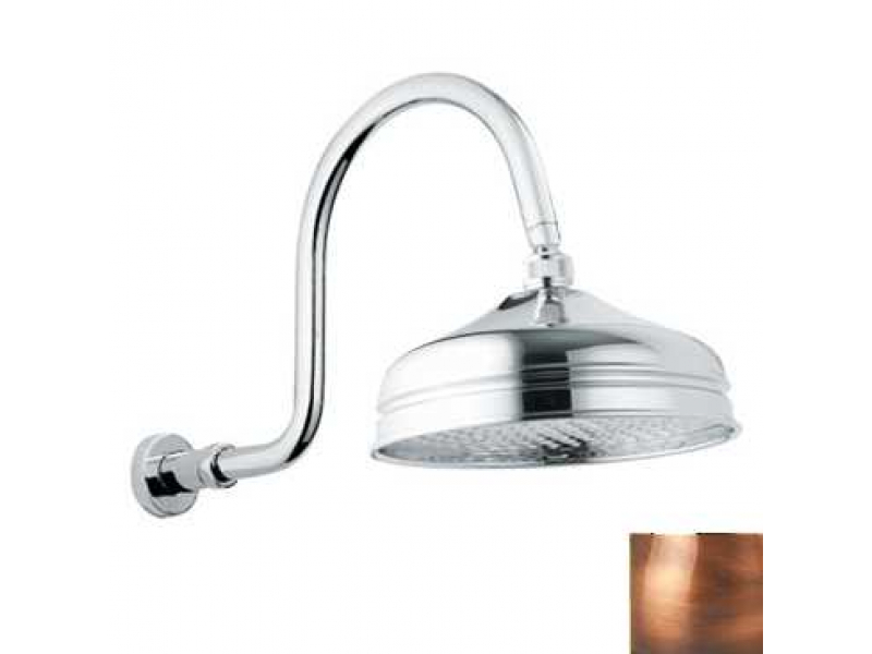 Купить Верхний душ Bandini Antico 647350JJ06, 30x30 см, 1 режим струи, с держателем, медь