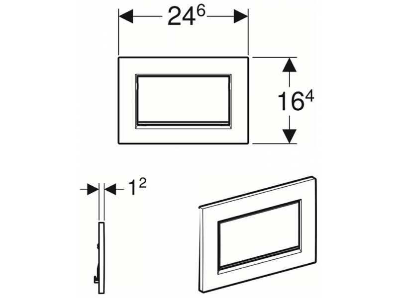 Купить Клавиша Geberit Sigma Type 30 115.893.JT.1, белый, смыв/стоп (не оставляет отпечатки пальцев)