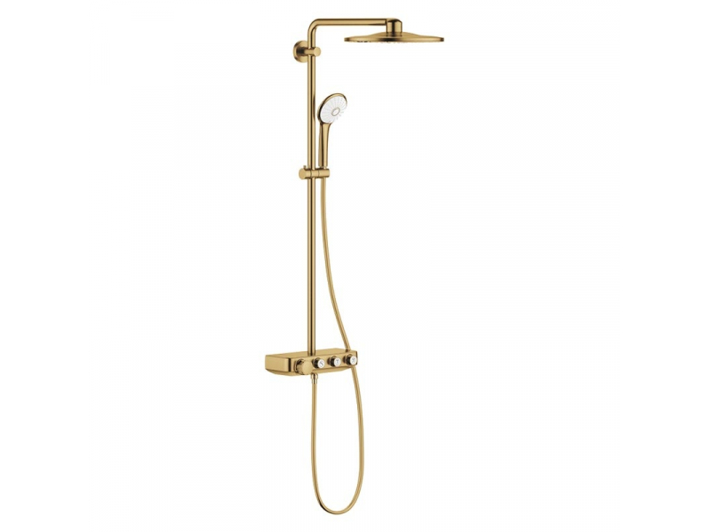 Купить Душевая система с термостатом Grohe Euphoria SmartControl 310 DUO 26507GN0, цвет верхнего душа холодный рассвет матовый