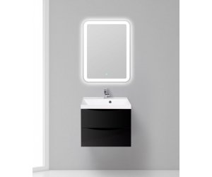 Тумба под раковину BelBagno Marino MARINO-600-2C-SO-NL-P, 60 х 45 х 55 см, Nero Lucido – черный глянец