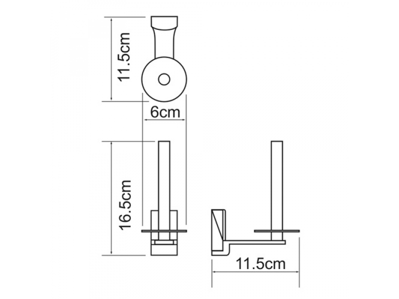 Купить Держатель для туалетной бумаги WasserKRAFT Leine 5097, вертикальный