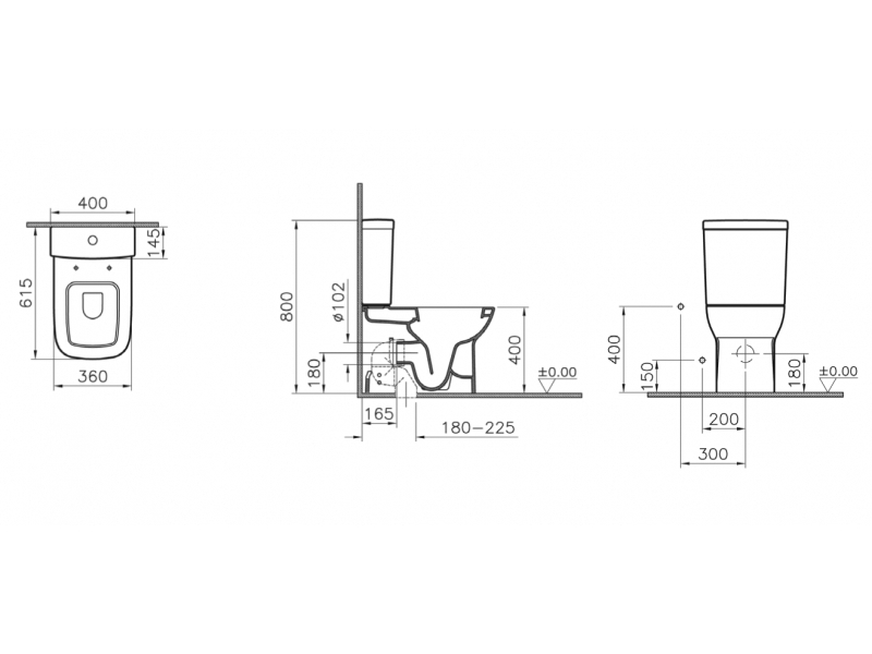 Купить Напольный унитаз Vitra Pure 9819B003-7203 крышка микролифт