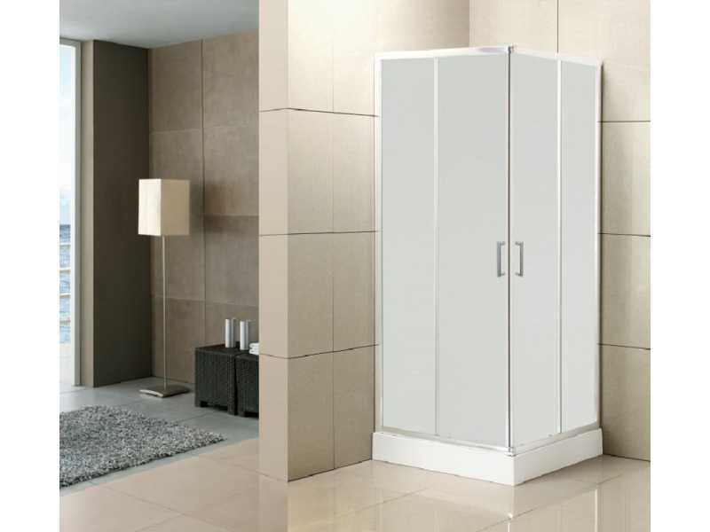 Купить Душевой уголок BelBagno Uno-195, UNO-195-A-2-90-P-Cr, 90 х 90 х 195 см, профиль хром, стекло матовое