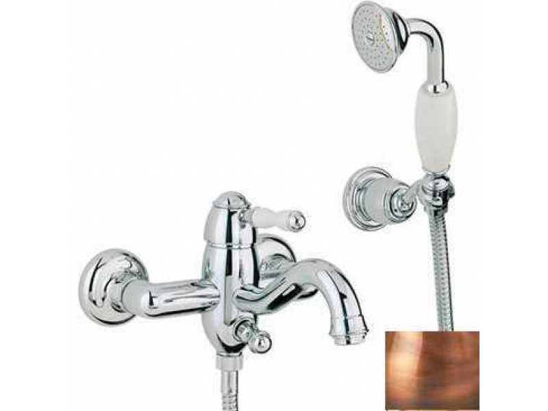 Купить Смеситель Bandini Antico 855620JJ00 для ванны/душа, медь/ручка керамическая Antico