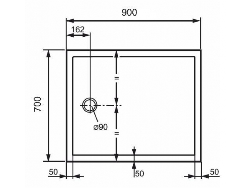 Купить Душевой поддон Huppe PURANO 90 x 70x h4 см, 202164.055, из искусственного камня