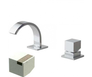 Смеситель Bandini Ice Cube 2 752920PN04LT для биде, никель/ручка тик