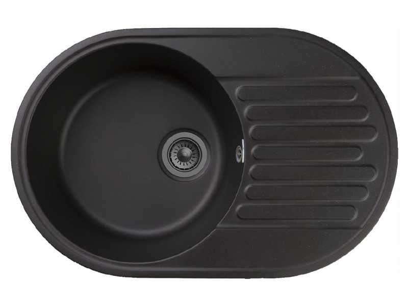 Купить Кухонная мойка GranFest Quarz Z 18, 73.7 x 47.8 см, черный