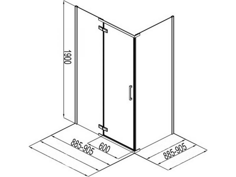 Купить Душевой уголок Aquanet Logic C900 AE32-S-90х90U-CT, 90 x 90 х 190 см, стекла прозрачные, профиль хром (243624)
