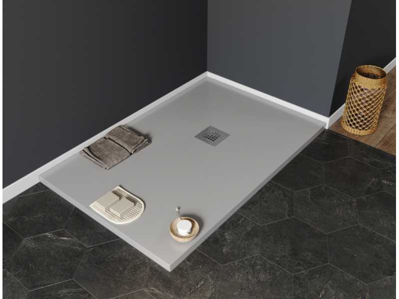 Купить Душевой поддон Aquanet Pleasure 160 х 80 см, прямоугольный, серый камень, 258880