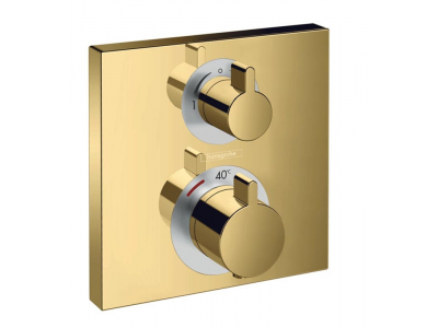 Смеситель Hansgrohe Ecostat S для душа, термостатический, золото, 15714990