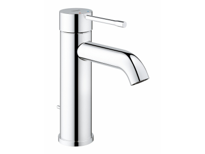 Смеситель Grohe Essence+ 23591001, для раковины, с донным клапаном, низким изливом и энергосберегающим картриджем, хром