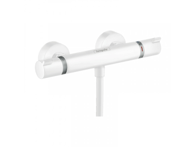 Смеситель для душа Hansgrohe Ecostat Comfort, термостатический, белый матовый, 13116700
