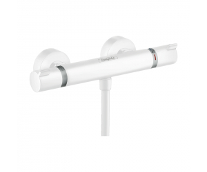Смеситель для душа Hansgrohe Ecostat Comfort, термостатический, белый матовый, 13116700