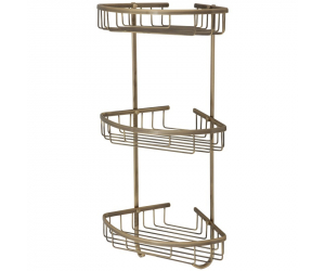 Полка-решетка трехъярусная Veragio Basket VR.GFT-9067.BR, бронза