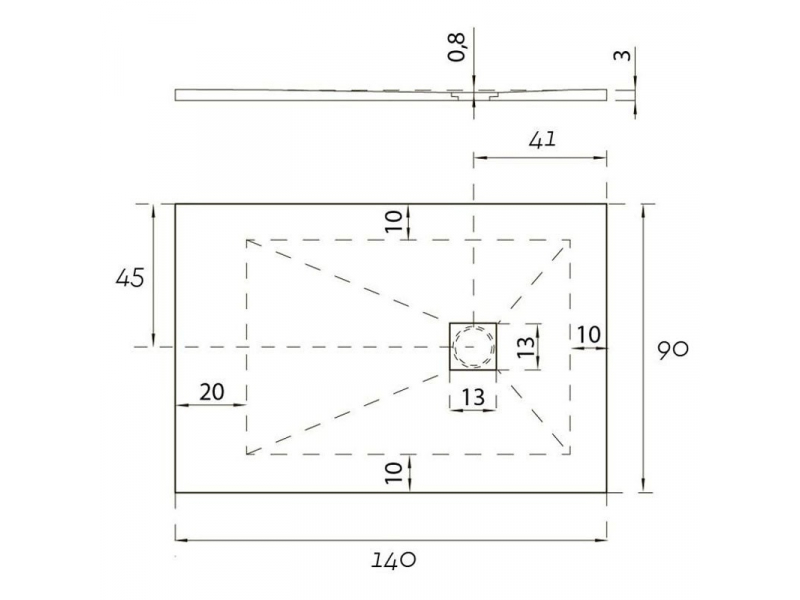 Купить Душевой поддон Aquanet Pleasure 140 x 90 x 3 см
