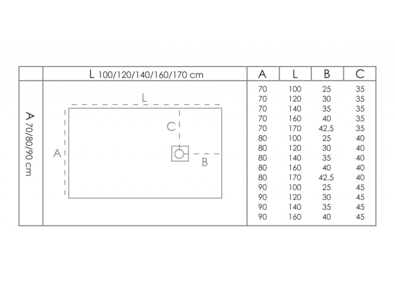 Купить Поддон литьевой Bas Essentia 100 x 90 см, ЛП00070, серый (cement grey)