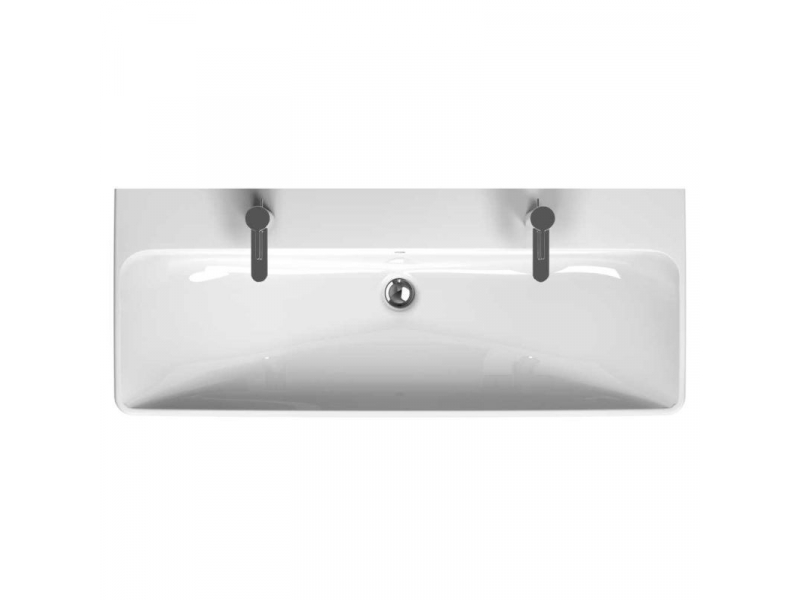 Купить Раковина Geberit Smyle Square 500.253.01.1, 120 х 48 см, белая
