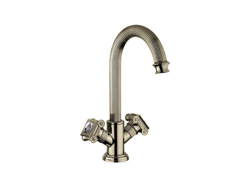 Купить Смеситель Cezares Olimp LS2-02-Sw цвет бронза, ручки квадратные Swarovski