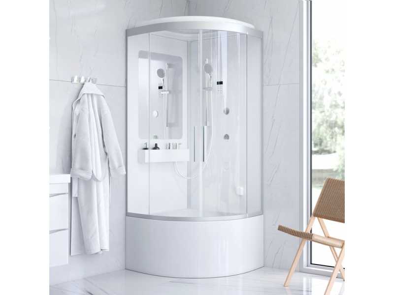Купить Душевая кабина Am.Pm Like W80C-020A-090MTA Deep 90х90 см, гидромассажная с паром