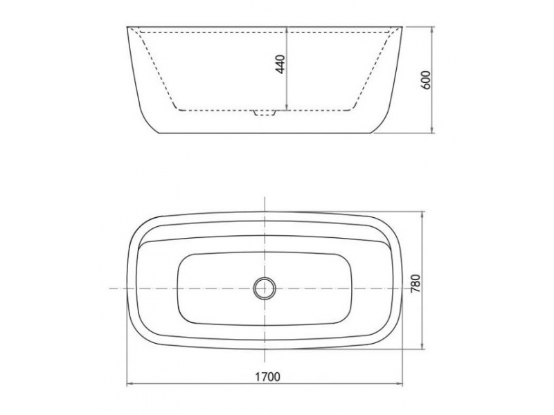 Купить Ванна акриловая Aquanet Family Fine 170 x 78 см, белый матовый, 260051