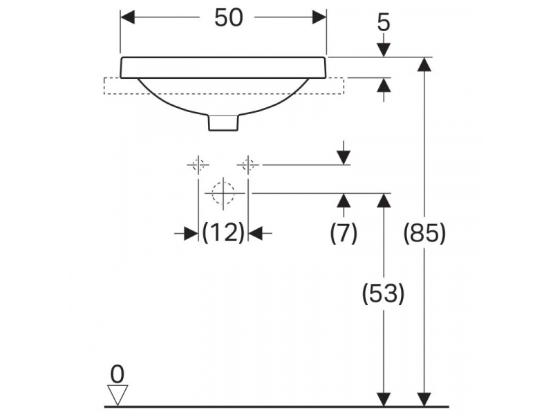 Купить Раковина Geberit Variform 500.710.01.2, 50 x 40 см, белая