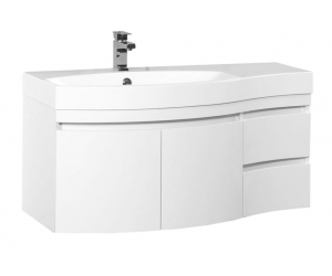 Тумба под раковину Aquanet Сопрано 2-95 L (2 дверцы, 2 ящика) 00169631, левая, цвет белый