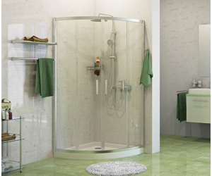 Душевой уголок WasserKRAFT 41S01, стекло прозрачное, 90 см