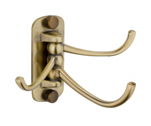 Крючок Fixsen Antik поворотный, тройной, античная латунь, FX-61105C