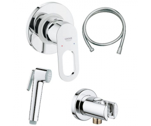 Гигиенический душ Grohe BauLoop, со смесителем, хром, 124895