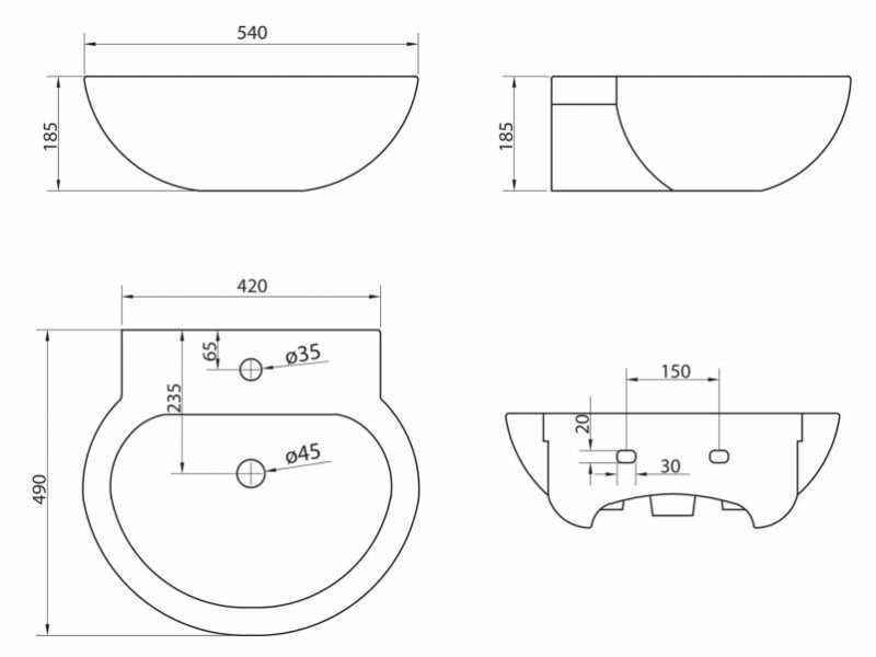 Купить Чаша раковины BelBagno Sabrina BB122L