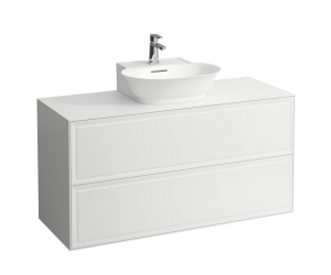 Тумба под раковину Laufen New Classic 117.5 х 45.5 х 60 см, 4.0602.4.085.631.1, подвесная, белый глянцевый, вырез посередине