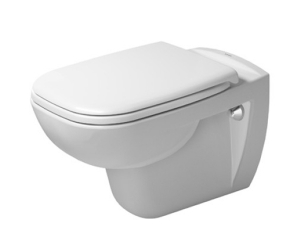 Подвесной унитаз Duravit D-code 45351900A1 (25350900002) с вертикальным смывом + 0067310000 D-Code крышка-сиденье, петли - нерж.сталь