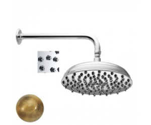 Верхний душ Nicolazzi Classic 5703 BZ 30, d-300 мм, 1 режим струи, с держателем, бронза