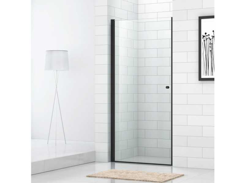 Купить Душевая дверь Cezares ECO-O-B-1-70-C-NERO, 70 х 190 см, стекло прозрачное