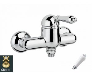 Смеситель Nicolazzi Classico 3405GB76 для душа, гальваническое золото, ручки P.M. BLANC