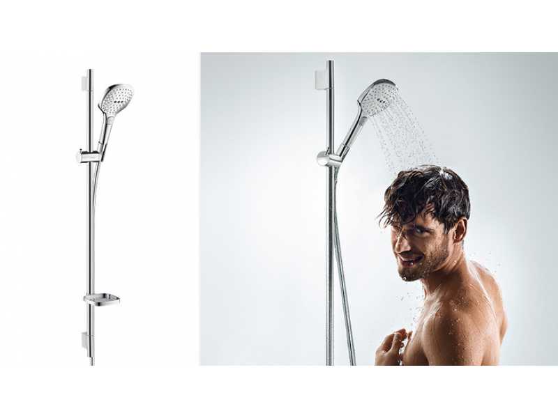 Купить Душевой гарнитур Hansgrohe Raindance Select 150 3jet 27856400, белый/хром, 150 мм