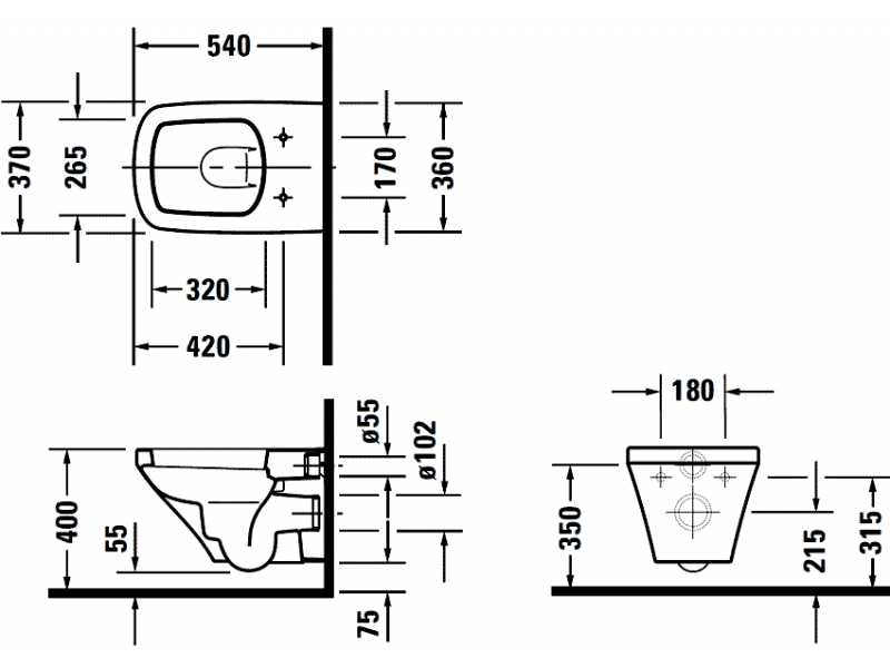 Купить Подвесной унитаз Duravit Durastyle 2536090000, 370*540 мм